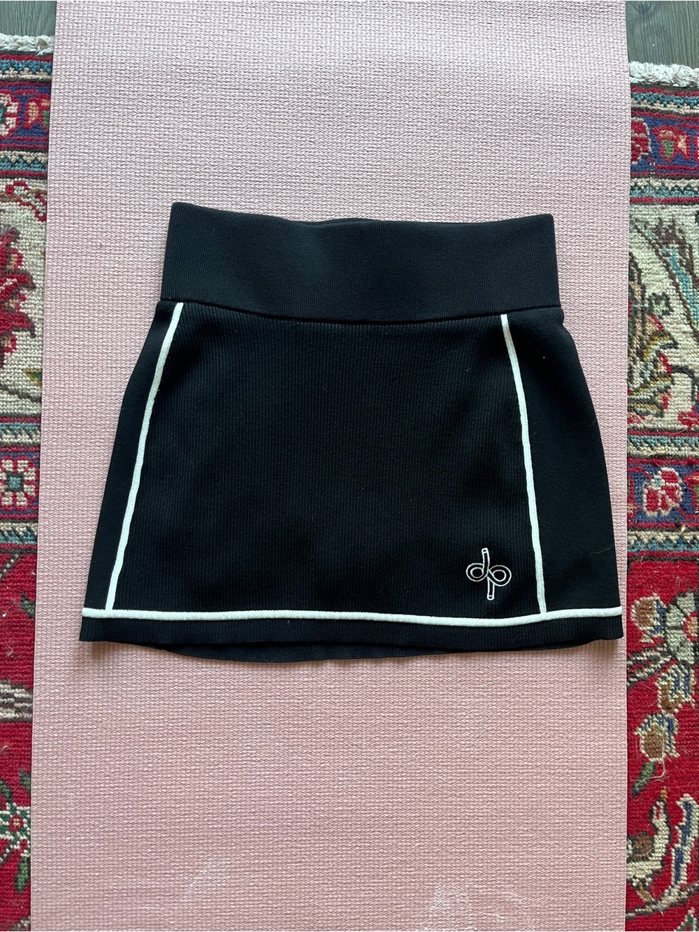 Anthropologie Black athletic mini skirt